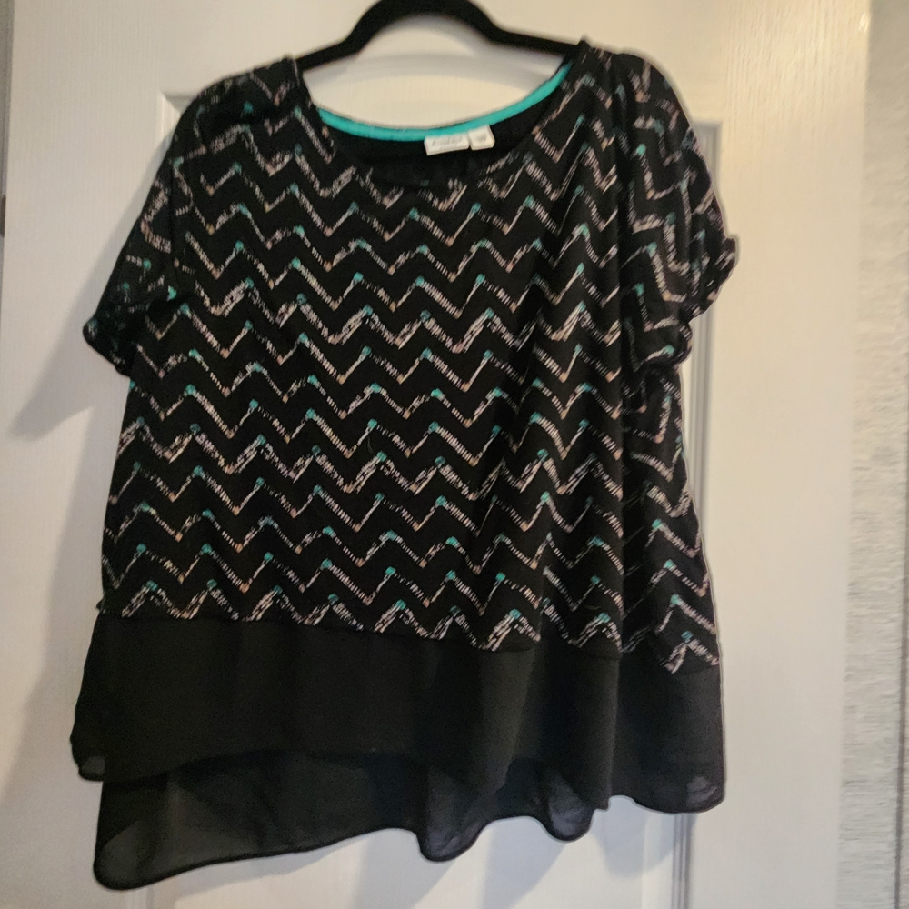 Cato Chevron Blouse Size 22/24W Euc